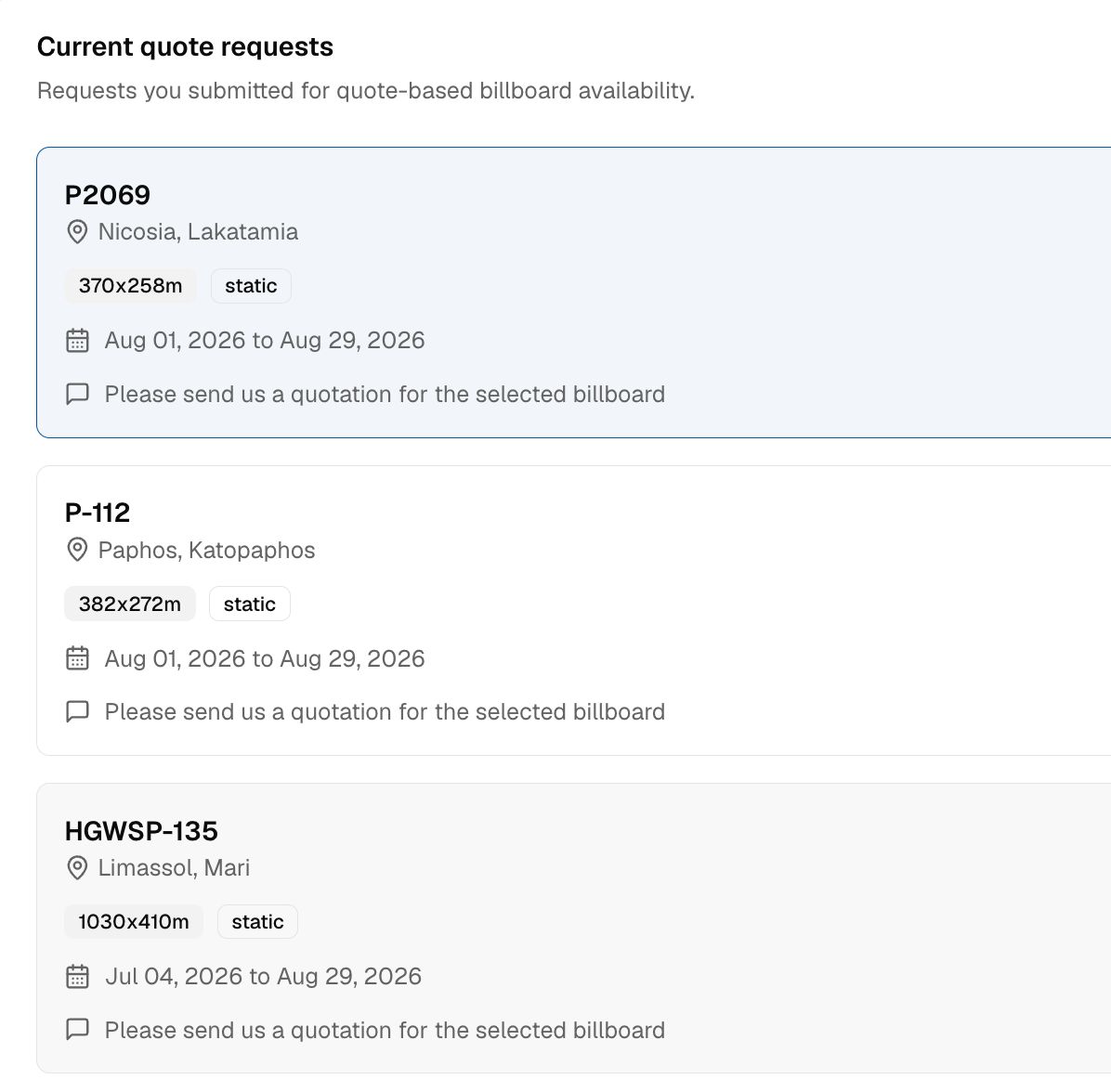 Simplified billboard booking process illustration